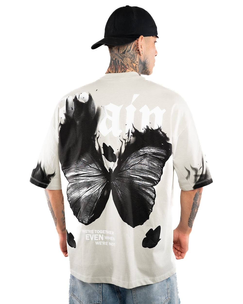 CAMISETA OVERSIZE H FULLNES GRIS ALTO GRAMAJE