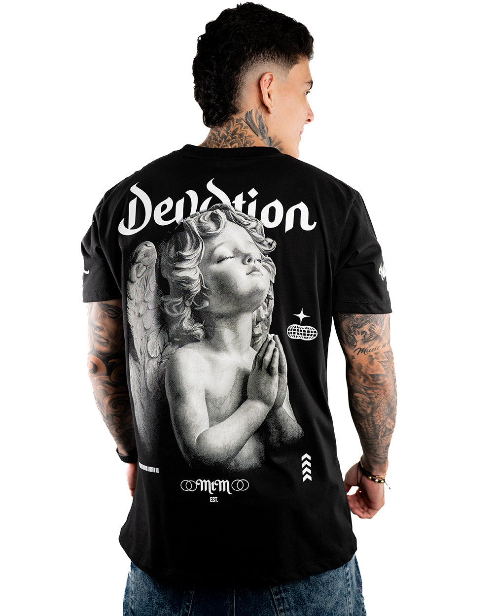 CAMISETA NEGRA ANGEL DEVOTION