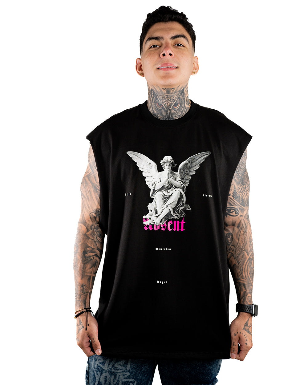 CAMISILLA OVERSIZE PESADA NEGRA ROSENT