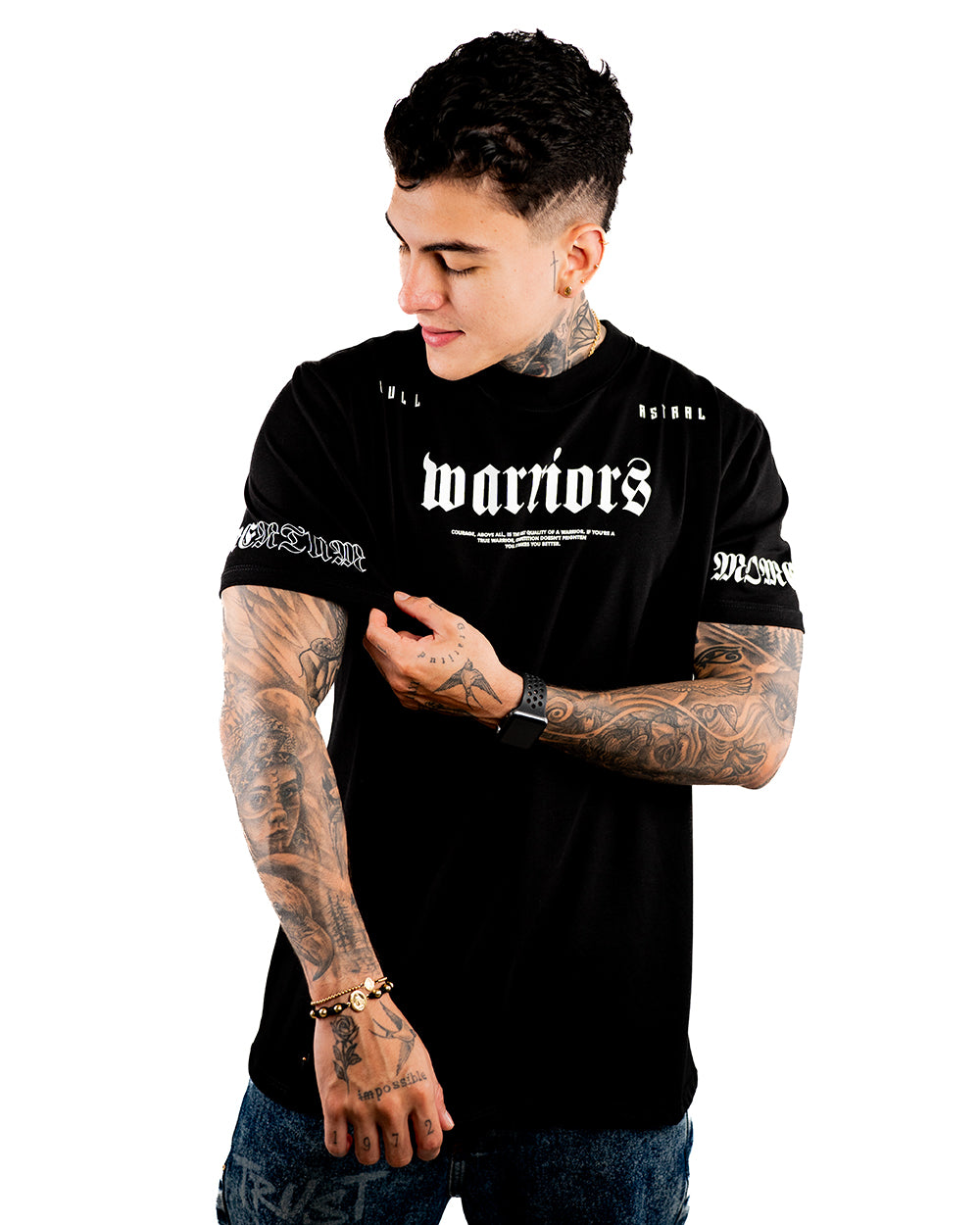 CAMISETA NEGRA WARRIORS